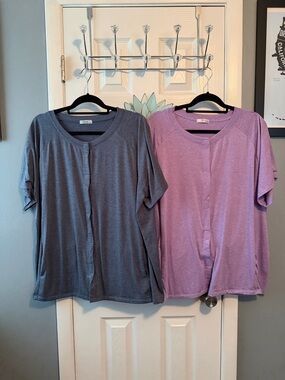 Set of 2 Velcro Mastectomy Drain Pocket Shirt